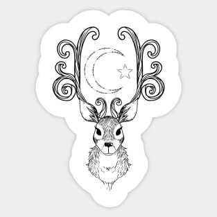 Vintage Deer. Sticker